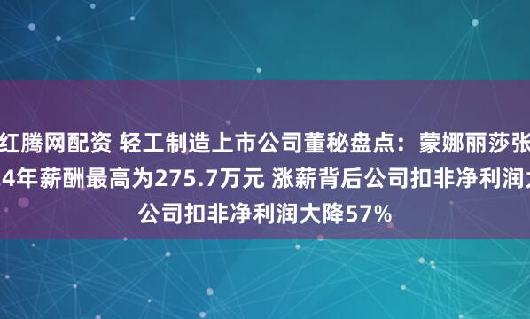 红腾网配资 轻工制造上市公司董秘盘点：蒙娜丽莎张旗康2024年薪酬最高为275.7万元 涨薪背后公司扣非净利润大降57%