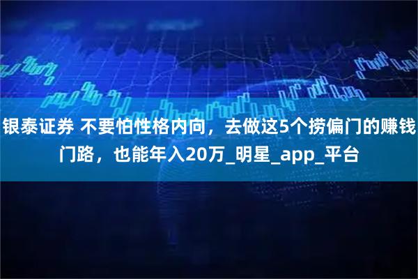 银泰证券 不要怕性格内向，去做这5个捞偏门的赚钱门路，也能年入20万_明星_app_平台
